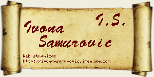 Ivona Samurović vizit kartica